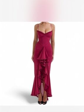 House of CB Gabbi Dress Wine